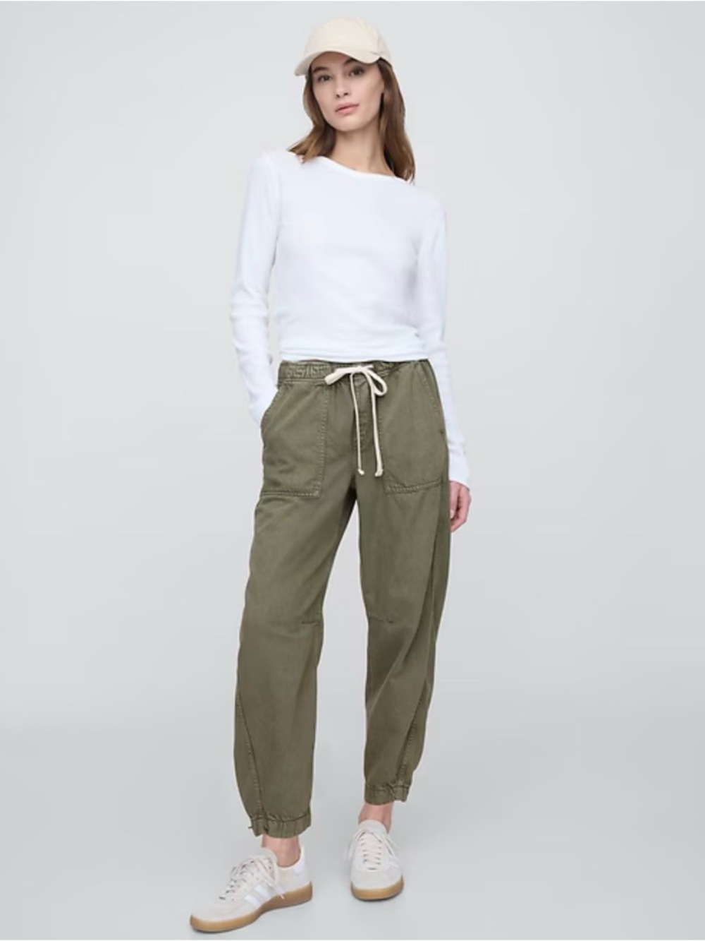 GAP Factory Mid Rise Pull-On Soft Barrel Jeans